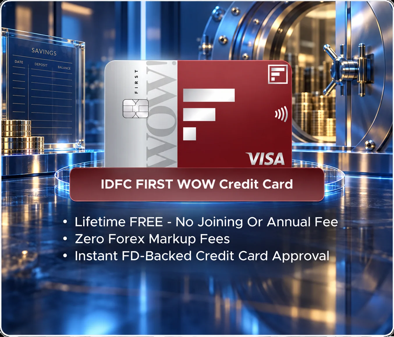 IDFC FIRST WOW Credit Card promotional card visual